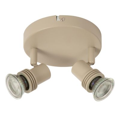 Lucide KIANTI - Ceiling spotlight - Ø 15 cm - 2xGU10 - Taupe